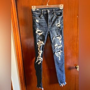 American Eagle / Next Level Stretch Skinny Jeans - destructed denim / 2
